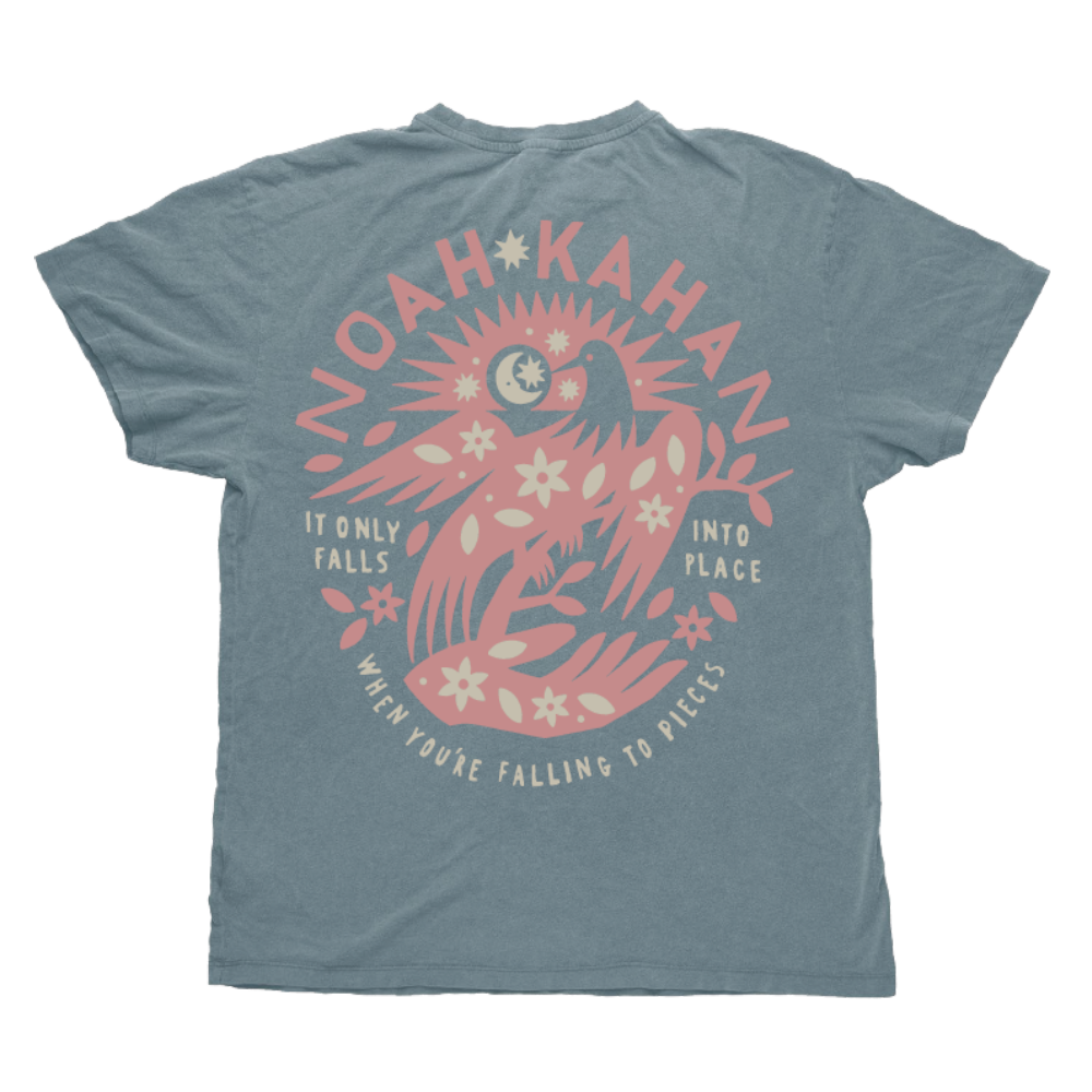 Falling to Pieces Ice Blue Tee Back