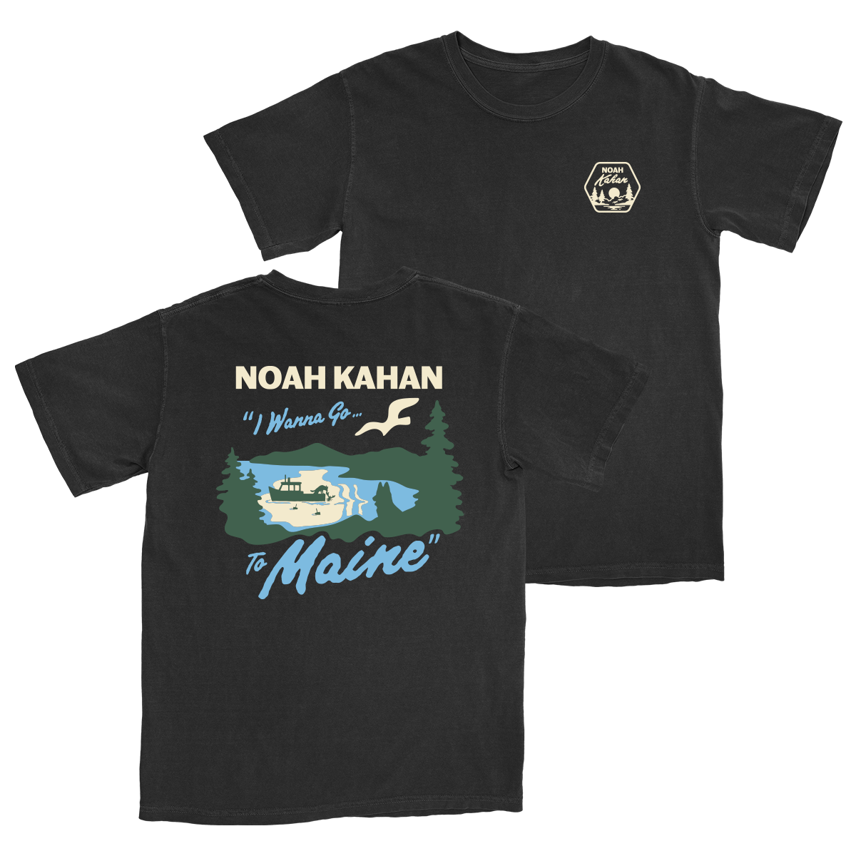 Maine Fishing Tee Front / Back