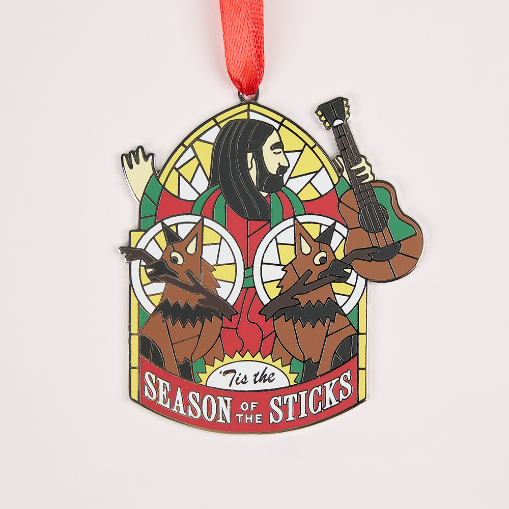 3 Wise Dogs Ornament Detail