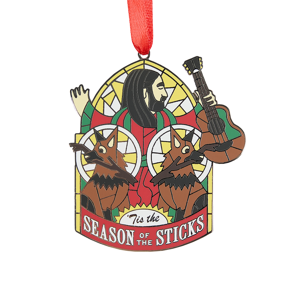 3 Wise Dogs Ornament Detail